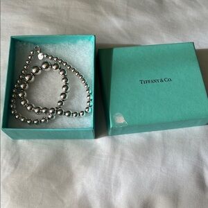 Tiffany & Co. Silver Bead Bracelet in Iconic Blue Box